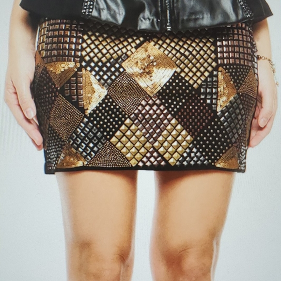 GUESS EMBELLISHED MINISKIRT - Picture 2 of 9